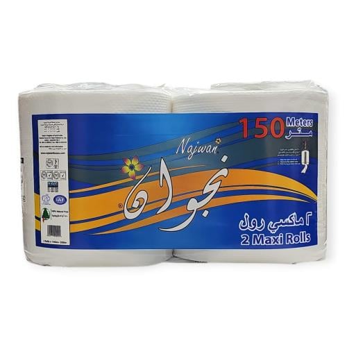 مناديل رول نجوان – 2 × 150 متر – ماكسي رول