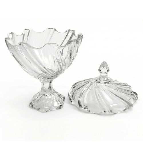 سكرية زجاج دائري بقاعدة - AL-11513