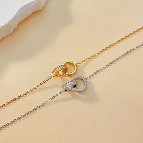 سلسال روني كرستال ذهبي من Rony&Qafa