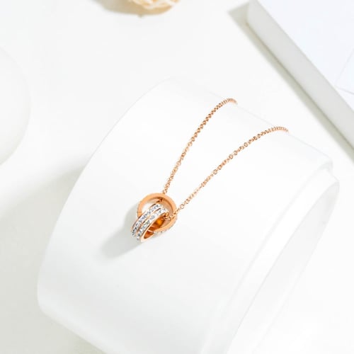 سلسال فل كرستال روز قولد من Rony&Qafa