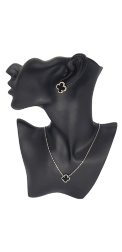 سلسال وردة اسود مع الختم استيل درجة اولى