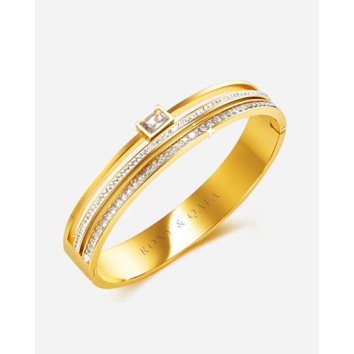 اسوارة فل كرستال ذهبي من Rony&Qafa