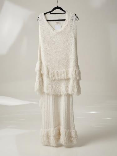 White 2 line Spanish dress