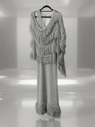 Gray 4 line spanish dress