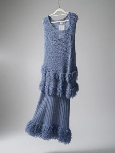 Dark blue 2 line spanish dress