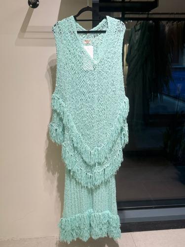 Sky blue 2 line Spanish dress