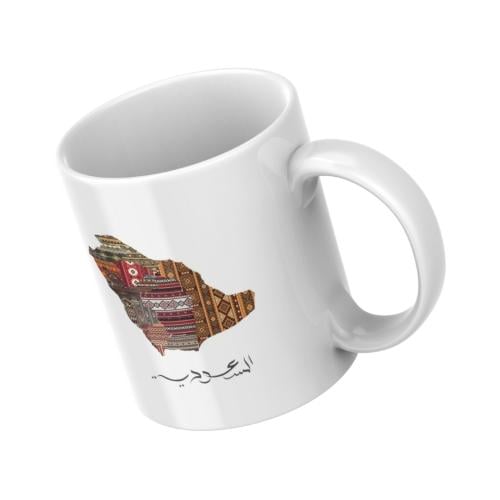 كوب سيراميك اليوم الوطني السعودي خريطة المملكة الع...