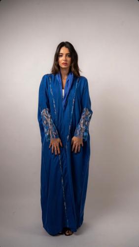 Wrap abaya, sequin embellished