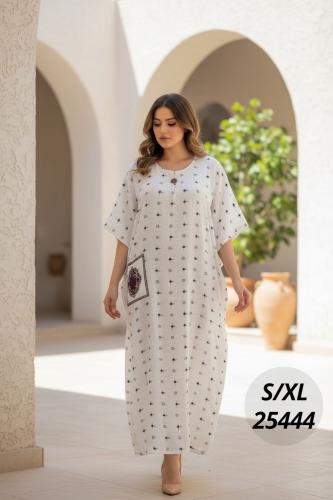 جلابيه صيفي ميدي مطرز