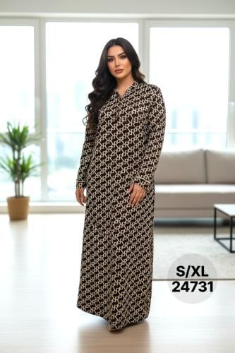 قميص نسائي شتوي ناعم مخطط بياقة دائرية وجيب جانبي...