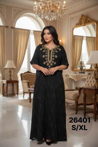 جلابية نسائي نص كم مطرز S/XL 26407