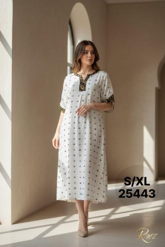 جلابيه صيفي ميدي مطرز