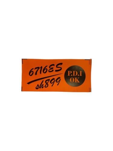 PDI sticker orange