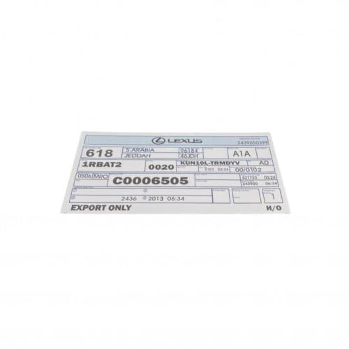 Front glass print Lexus company