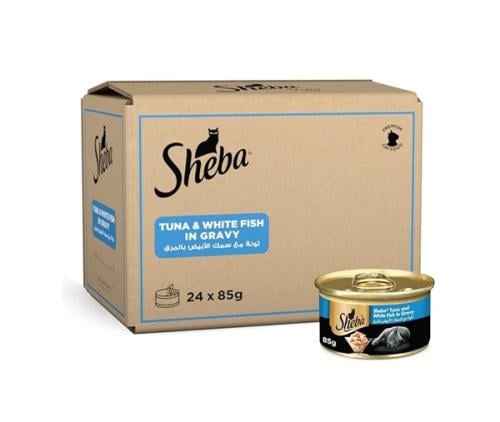 Sheba Cat Wet Food With Tuna & Whitefish In Gravy-...