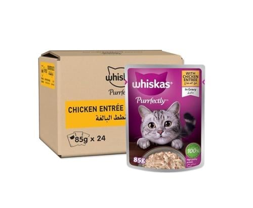 Whiskas Purrfectly Cat Wet Food With Chicken Entre...