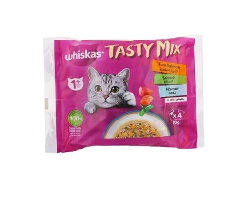 Whiskas Tasty Mix Cat Wet Food With Tuna, Salmon,...