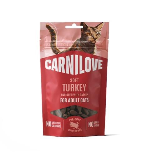 Carnilove Cat Treats With Turkey & Catnip For Adul...