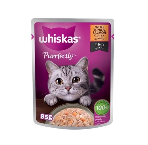 Whiskas Purrfectly Cat Wet Food With Tuna & Salmon...