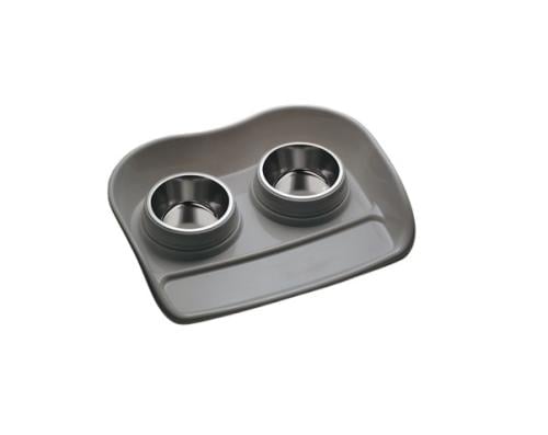 MPS Potty Metal Double Bowl For Cats & Dogs- Small...