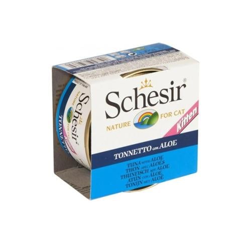 Schesir Cat Wet Food With Tuna And Aloe Vera for Kittens- 14 Pieces*85g