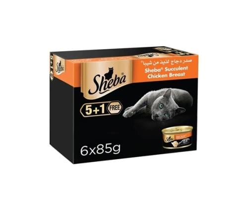 Sheba Cat Wet Food With Chicken Breasts- 6 Pieces*...