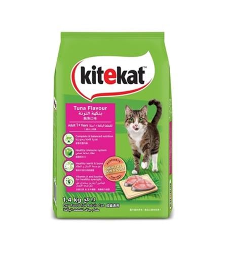 KiteKat Cat Dry Food With Tuna For Adults- 1.4 kg