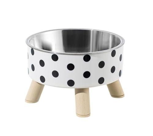 Stainless Steel High-Legged Food Bowl For Cats & Small Dogs
