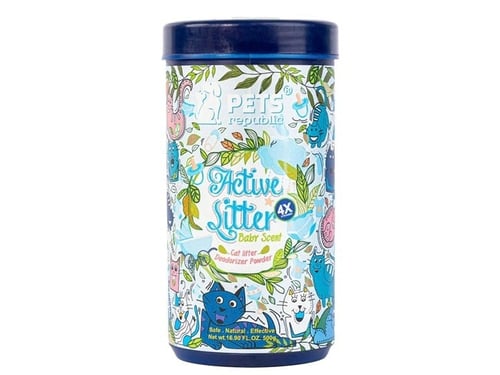 بيتس ريبابليك مسحوق مزيل الروائح لرمل القطط، برائح...