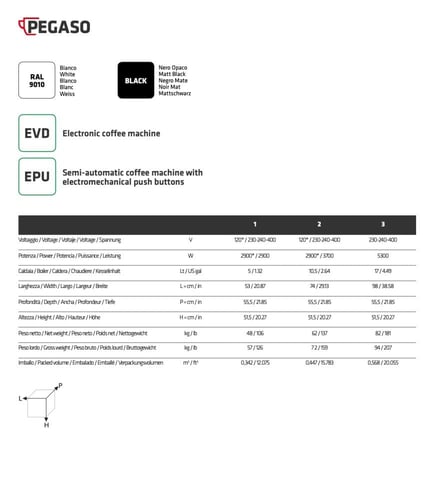 آلة قهوة اسبريسو ويجا بيجاسو ايطالي ٢ جروب مرتفع