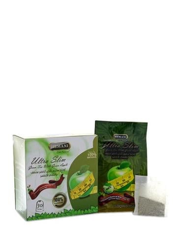 كرتون شاي اولترا سليم أخضر منحف بالتفاح الأخضر ، 1...