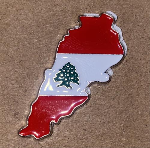 ملصق حديد علم لبنان