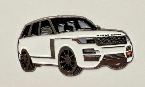 ملصق حديد سيارة رينج روفر ابيض