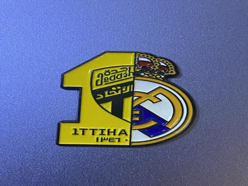 ملصق حديد شعار الاتحاد وريال مدريد