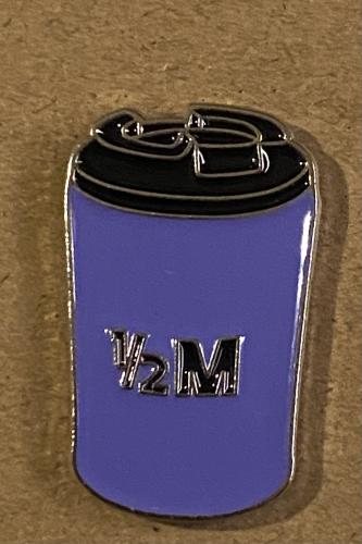 ملصق حديد كوب هاف مليون بنفسجي