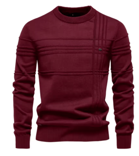 بلوفر رجالي بلون موحد