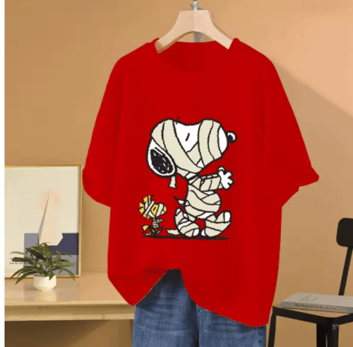 تيشرت صيفي بطبعة سنوبي