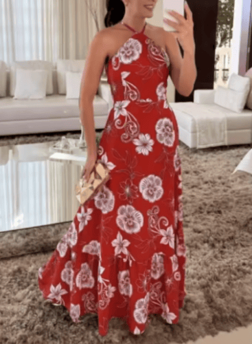 فستان أنيق بلا اكمام