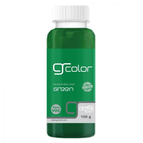 Liquid resin color, green, 100 grams