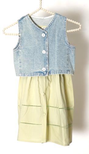 فستان صيفيى مع سديري جينز أنيق