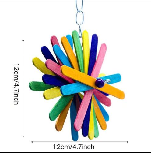 ألعاب طائر البغبغاء عشوائية الألوان ، حبال قطنية خ...