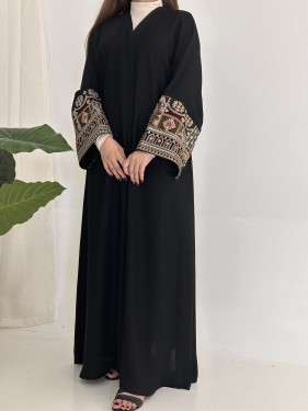 عباية كريب ناعم نص كلوش