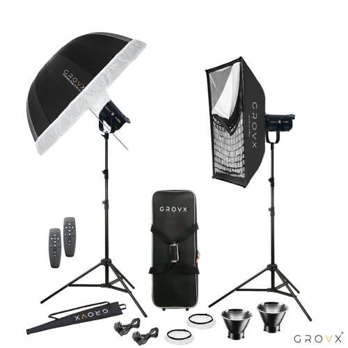 باكيج استديو إضاءة تصوير LED احترافي 600 واط ثنائي...