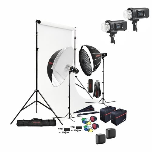 مجموعة استوديو تصوير فلاش بطارية احترافية 800 واط...
