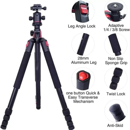 ترايبود كاميرا احترافي من الألومنيوم Samark SK-28...