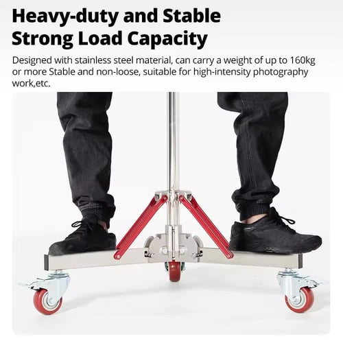 استاند إضاءة استوديو استيل ثقيل 500 سم AMBITFUL مع...