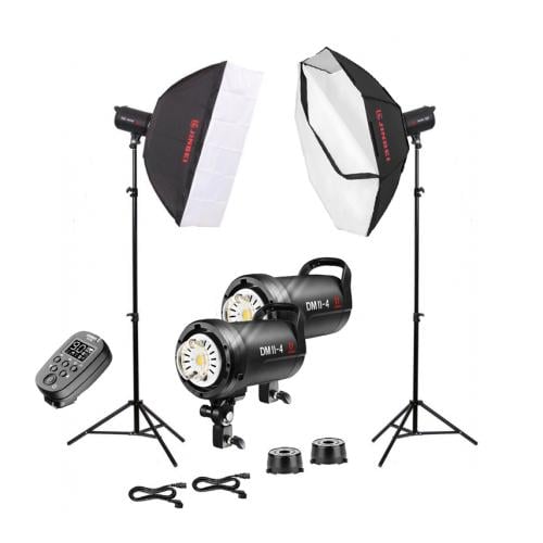 باكيج استوديو تصوير فلاش 800 واط JINBEI DM II-4 –...