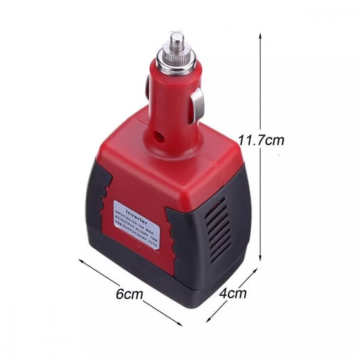 شاحن سيارة + محول كهربائي 12 فولت الى 220 فولت 2 ف...