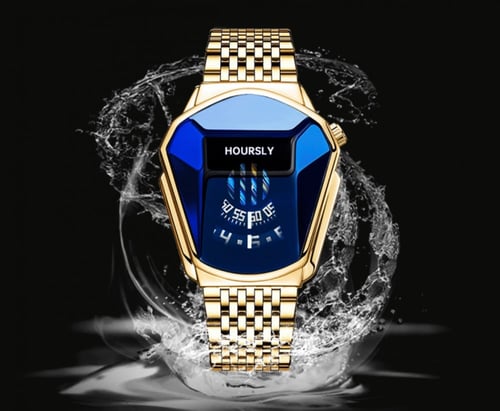 ساعة الجوهرة رجالية بتصميم مخصص ماركة HOURSLY