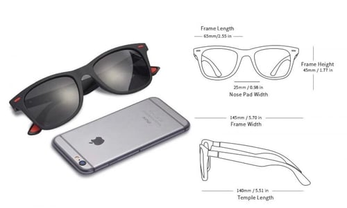 نظارة شمسية كلاسيكية بتقنية Hd polarized عالية الج...